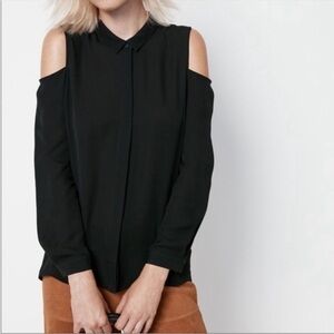 Rebecca Minkoff Black Silk Kalamata Blouse